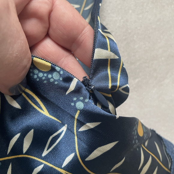 Vintage‎ Y2K Fossil Cami Women Small Blue Flower Lace Trimmed Babydoll Satin Top - Picture 5 of 8